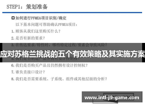 应对苏格兰挑战的五个有效策略及其实施方案